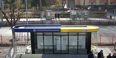  Kayseri Büyükşehir Belediyesi teknolojik durakları hizmete sundu