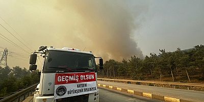 Kayseri Büyükşehir'den Mersin'de Yangın Söndürme Çalışmalarına Destek