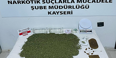 Kayseri'de 1 kilo 260 gram esrar ele geçirildi