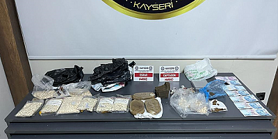 Kayseri'de 1 kilo 328 gram esrar ele geçirildi