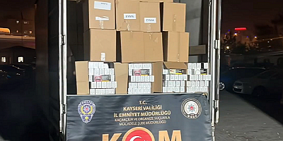 Kayseri'de 1 milyon 800 bin dal boş makaron ele geçirildi