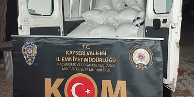 Kayseri'de 1 ton 450 kilogram kaçak tütün ele geçirildi