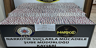 Kayseri'de 11 bin 46 sentetik hap ele geçirildi