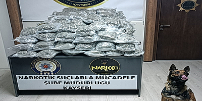 Kayseri'de 116,5 kilogram esrar ele geçirildi