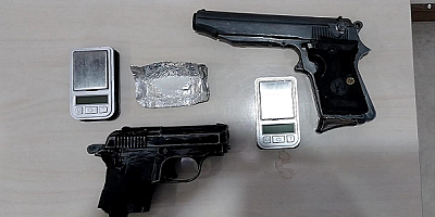 Kayseri'de 2 kişi sentetik uyuşturucu ve tabancayla yakalandı