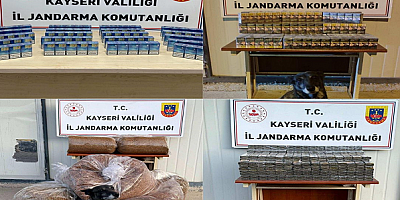 Kayseri'de 2375 paket kaçak sigara ele geçirildi