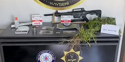 Kayseri'de 287 kök kenevir ve 193.75 gram uyuşturucu madde ele geçirildi