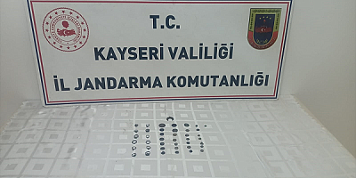 Kayseri'de 29 sikke ele geçirildi