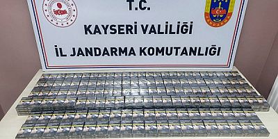 Kayseri'de 290 paket kaçak sigara ele geçirildi