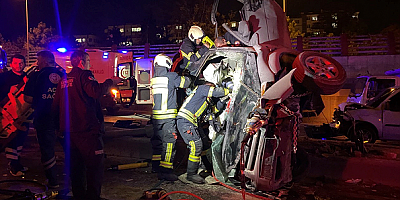 Kayseri’de 3 aracın karıştığı trafik kazasında 9 kişi yaralandı