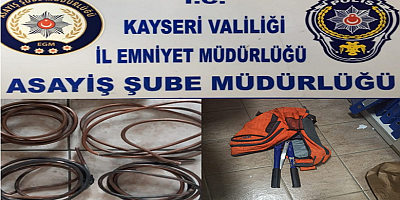 Kayseri'de 3 hırsızlık zanlısı suçüstü yakalandı