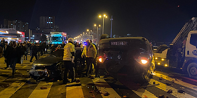 Kayseri'de 5 aracın karıştığı zincirleme trafik kazasında 4 kişi yaralandı