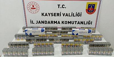 Kayseri'de 520 paket kaçak sigara elegeçirildi