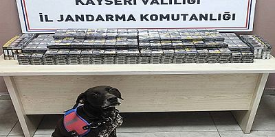 Kayseri'de 560 paket kaçak sigara ele geçirildi