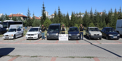 Kayseri'de 6 aracın parçalarını değiştiren 10 kişiye işlem yapıldı