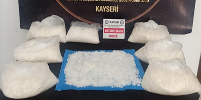 Kayseri'de 7,3 kilogram sentetik uyuşturucu ele geçirildi