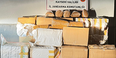 Kayseri'de 750  kg kaçak tütün elegeçirildi