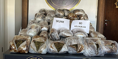 Kayseri'de 80 kilogram sentetik uyuşturucu ele geçirildi