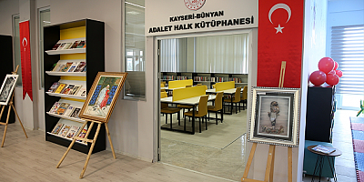 Kayseri'de Adalet Halk Kütüphanesi hizmete açıldı