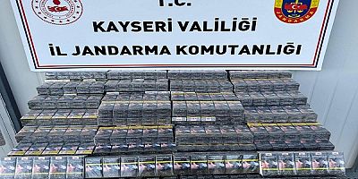 Kayseri'de bin 426 paket kaçak sigara ele geçirildi