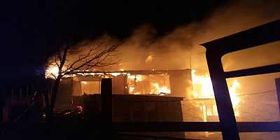 Kayseri'de çıkan yangında bir ev kullanılamaz hale geldi