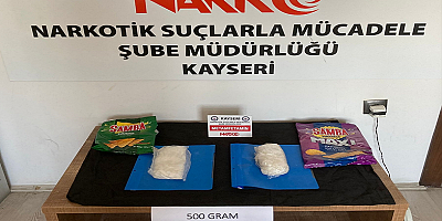 Kayseri'de cips paketine uyuşturucu gizleyen şüpheli yakalandı