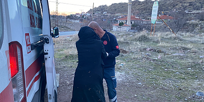 Kayseri'de dağlık alanda mahsur kalan kadın kurtarıldı