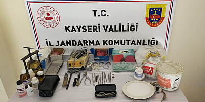 Kayseri'de diplomasız diş çekim ve tedavisi yaptığı tespit edilen bir kişi yakalandı