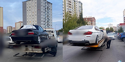 Kayseri'de drift atan sürücülere ceza