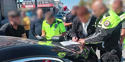 Kayseri'de Drift atan sürücüye ceza 