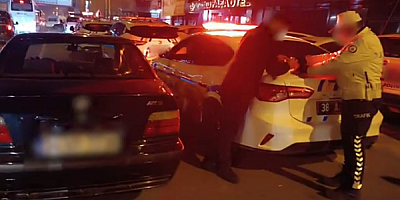 Kayseri'de drift atan sürücüye ceza