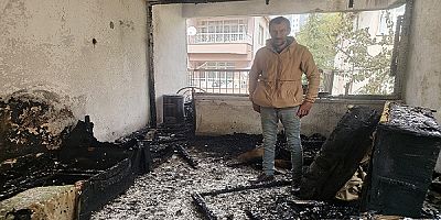 Kayseri'de evi yanan aileye yardım eli