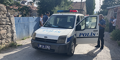 Kayseri'de evin bahçesindeki çöküntüde insan kemikleri bulundu