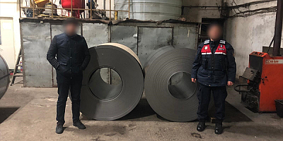 Kayseri'de fabrikadan rulo sac çalan 3 kişi yakalandı