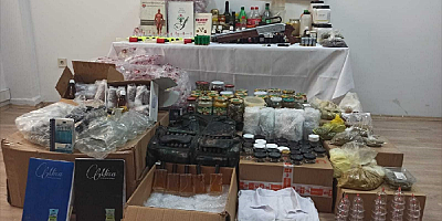 Kayseri'de ilaç yapımında kullanılan aktar ürünleri ele geçirildi