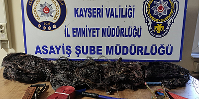 Kayseri'de iletim hattından kablo çalan 4 zanlı yakalandı