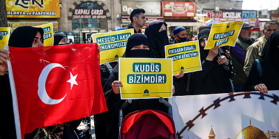 Kayseri'de İsrail'in Mescid-i Aksa saldırısı protesto edildi
