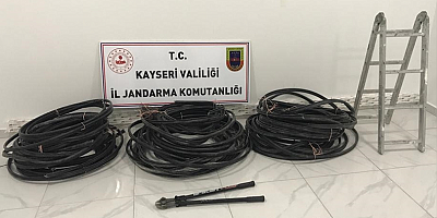 Kayseri'de kablo hırsızlığı şüphelisi yakalandı