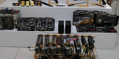 Kayseri'de kaçak kripto para üretimi operasyonunda 6 zanlı yakalandı