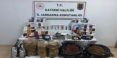 Kayseri'de kaçak tütün ve sigara operasyonunda bir şüpheli yakalandı