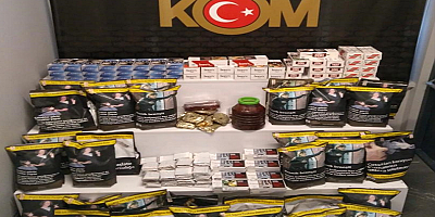 Kayseri'de kaçakçılık operasyonunda kaçak tütün ve sigara ele geçirildi