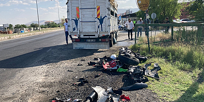 Kayseri'de kamyonetle çarpışan motosikletin sürücüsü öldü