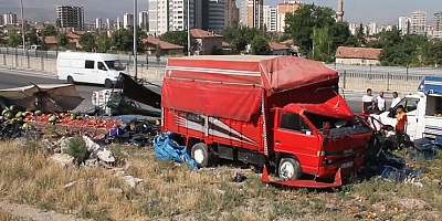 Kayseri 'de karpuz yüklü kamyonete çarpan otomobilin sürücüsü öldü