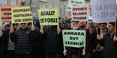 Kayseri'de konut kooperatifi mağduru olduklarını iddia eden vatandaşlar eylem yaptı