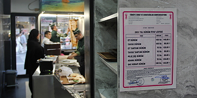 Kayseri’de lokanta ve kafeler fiyat listesi asma uygulamasına hazır