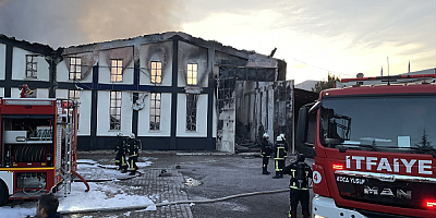 Kayseri'de mobilya fabrikasında çıkan yangın