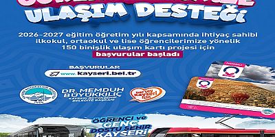 Kayseri'de Öğrencilere Ulaşım Desteği Başvuruları Başladı