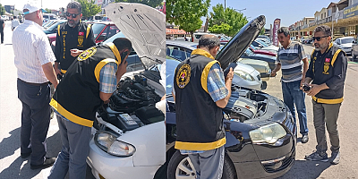 Kayseri'de oto hırsızlık polisleri, oto pazarı ve galericilerde denetim yaptı