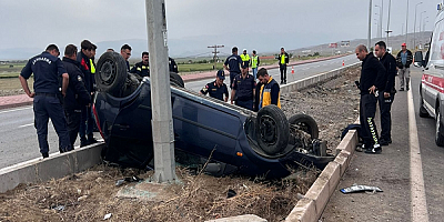 Kayseri'de otomobil devrildi 1 kişi öldü, 1 kişi yaralandı