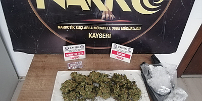 Kayseri'de otomobilin stepnesindeki uyuşturucuyu dedektör köpek buldu